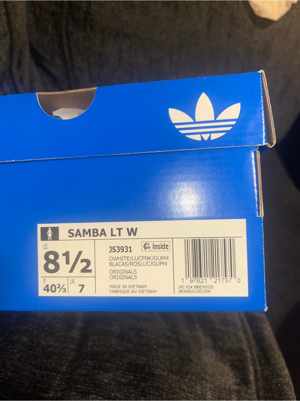 Adidas Women’s Samba Sneakers in Cream & Brown Cow Print - Picture 11 of 12